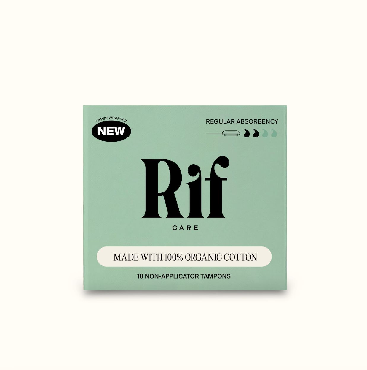 Organic Cotton Non-Applicator Tampons - Regular Absorbency-1